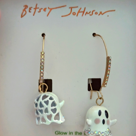 Betsey Johnson Jewelry - Betsy Johnson glow in the dark Ghost Earrings
